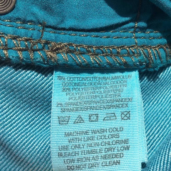 Free People Turquoise Denim Jeans Size 27 NEW - Picture 6 of 6